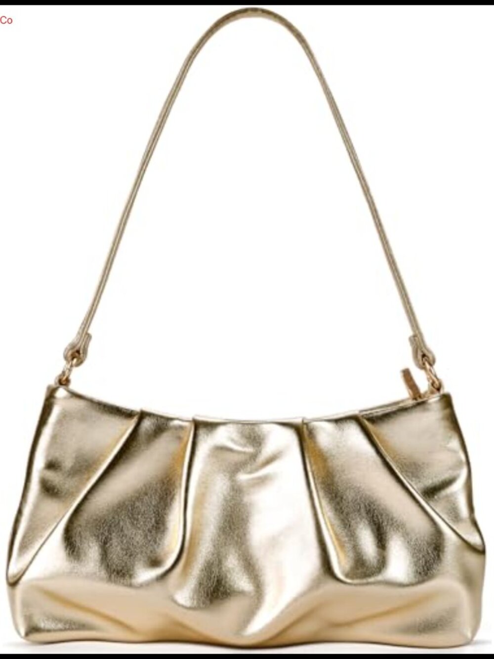 Pleated Evening Clutch Purse PU Leather with Detachable Chain Strap